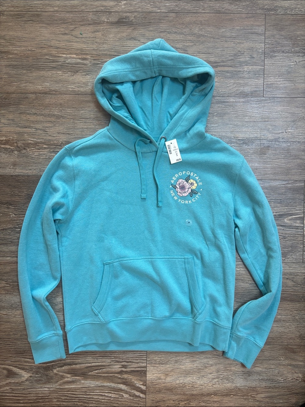 Aéropostale Hoodie in Teal Blue Kangaroo Pocket Women's Size Medium NWT